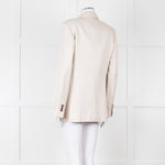 Theory Beige Twill Double Breasted Blazer