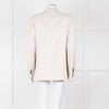 Theory Beige Twill Double Breasted Blazer