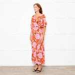 Diane von Furstenberg Red and Pink Floral Zetna Jersey Dress