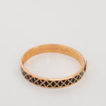 Halycon Days Black Patterned Enamel Bangle