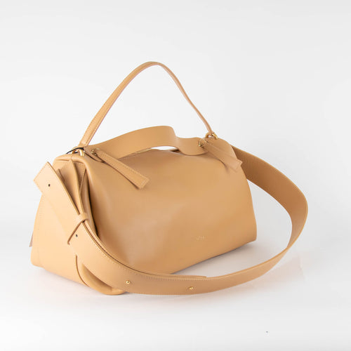 NEOUS Scorpius Beige Leather Carryall Tote
