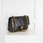 Chanel Black Medium Lambskin Classic Double Flap