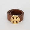 Tory Burch Tan Leather Belt With Gold Buckle