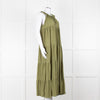9seed Resort Green Cotton Tiered Maxi Dress