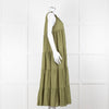9seed Resort Green Cotton Tiered Maxi Dress