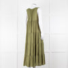 9seed Resort Green Cotton Tiered Maxi Dress