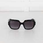 Prada Black Acetate Oversized Square Sunglasses