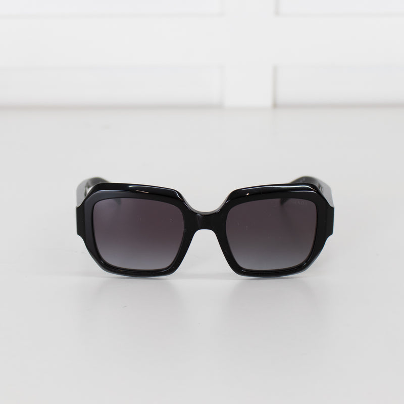 Prada Black Acetate Oversized Square Sunglasses