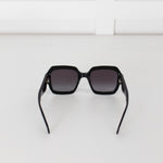 Prada Black Acetate Oversized Square Sunglasses