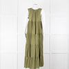 9seed Resort Green Cotton Tiered Maxi Dress