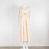 Twinset Beige Cotton Short Sleeve Midi Dress