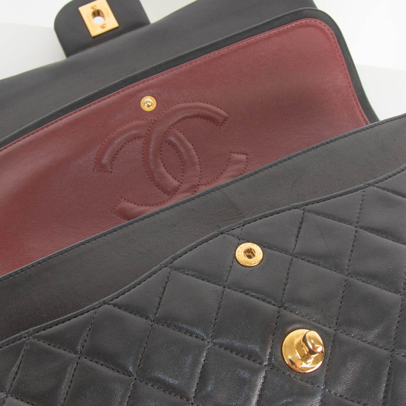 Chanel Black Lambskin Medium Classic Flap Bag