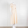 Twinset Beige Cotton Short Sleeve Midi Dress