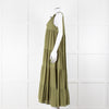 9seed Resort Green Cotton Tiered Maxi Dress