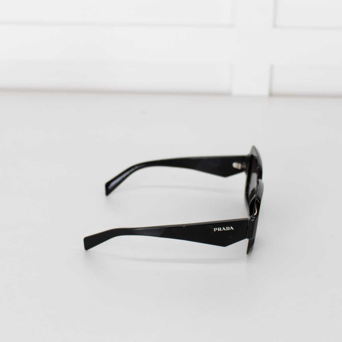 Prada Black Acetate Oversized Square Sunglasses
