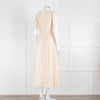 Twinset Beige Cotton Short Sleeve Midi Dress