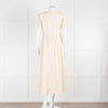 Twinset Beige Cotton Short Sleeve Midi Dress
