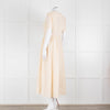 Twinset Beige Cotton Short Sleeve Midi Dress
