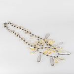 Prada Yellow Clear Resin Chandelier Necklace