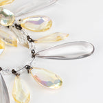 Prada Yellow Clear Resin Chandelier Necklace