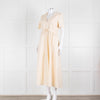 Twinset Beige Cotton Short Sleeve Midi Dress
