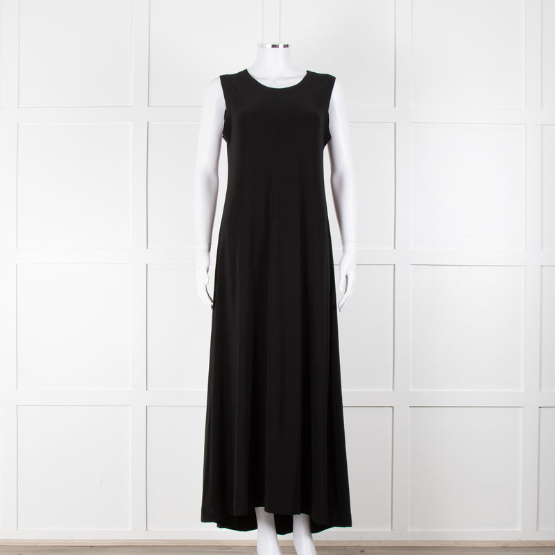 Norma Kamali Black Sleeveless Stretch Maxi Dress