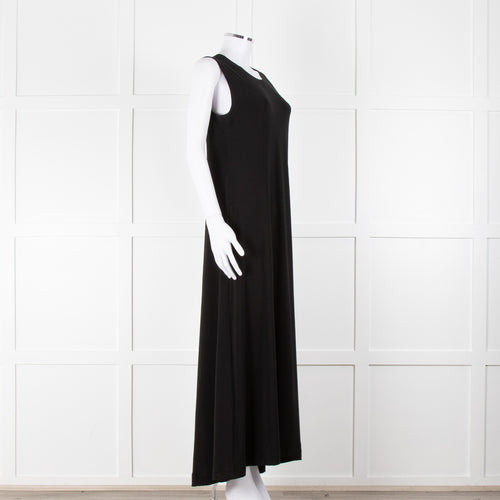 Norma Kamali Black Sleeveless Stretch Maxi Dress