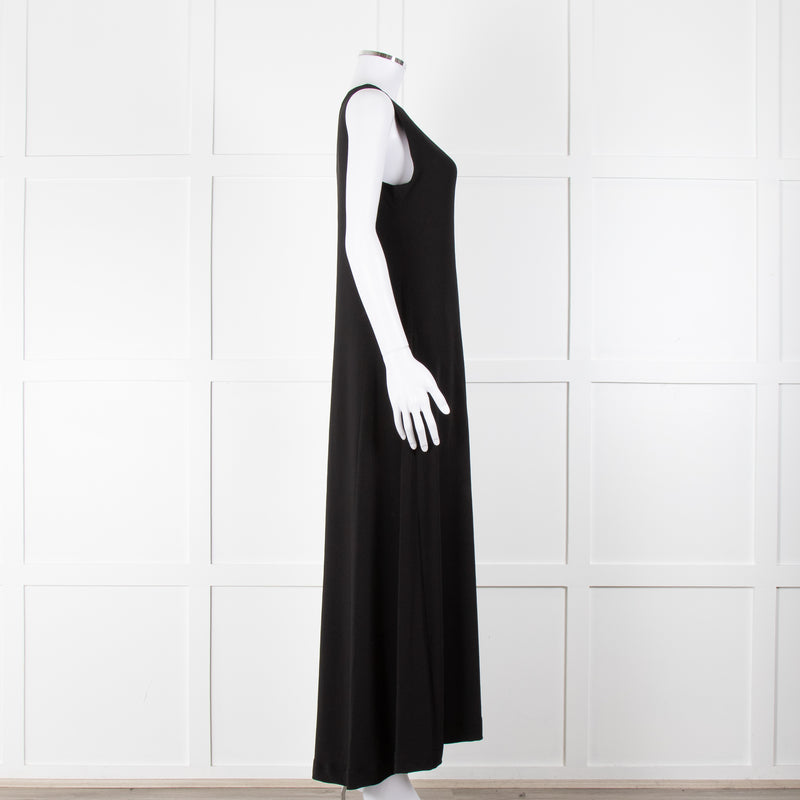 Norma Kamali Black Sleeveless Stretch Maxi Dress
