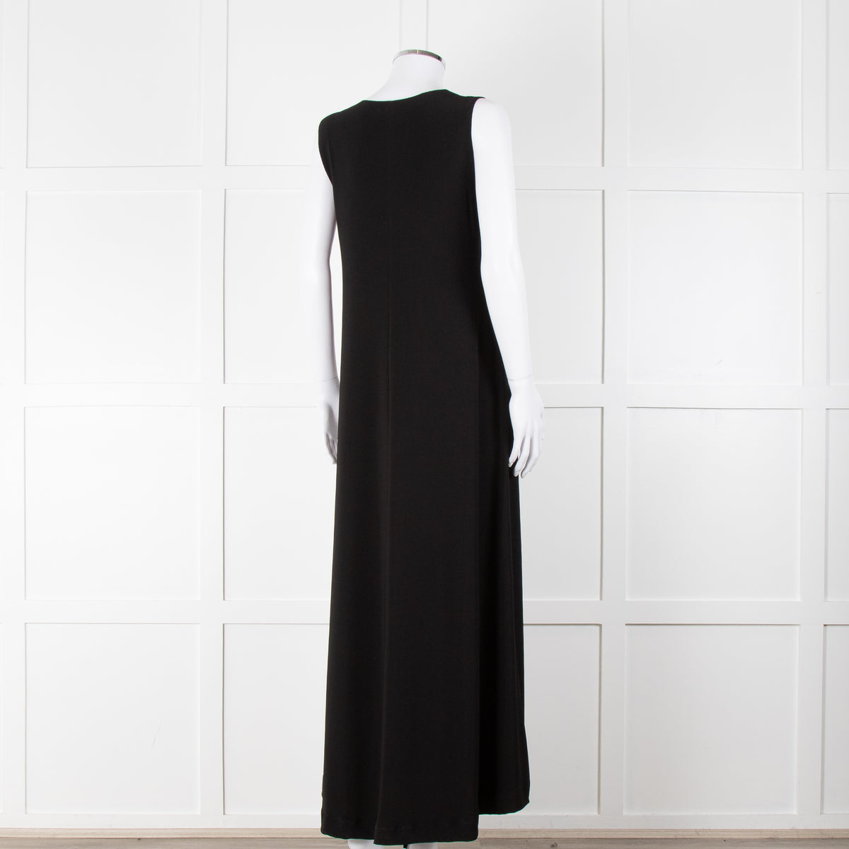 Norma Kamali Black Sleeveless Stretch Maxi Dress