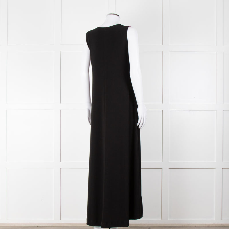 Norma Kamali Black Sleeveless Stretch Maxi Dress