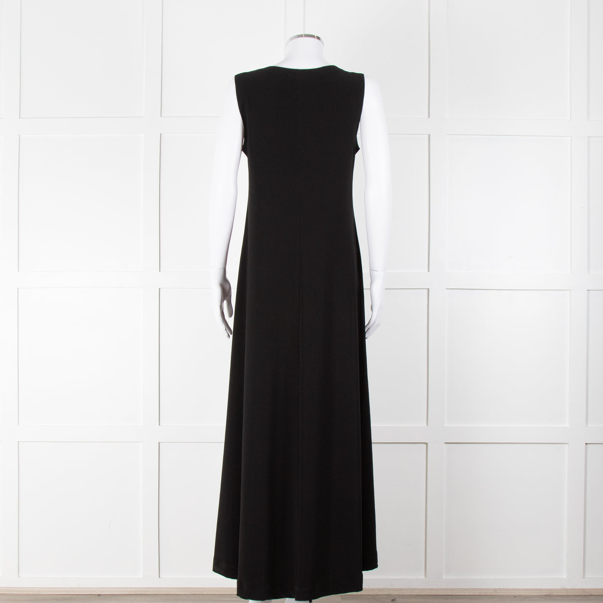 Norma Kamali Black Sleeveless Stretch Maxi Dress