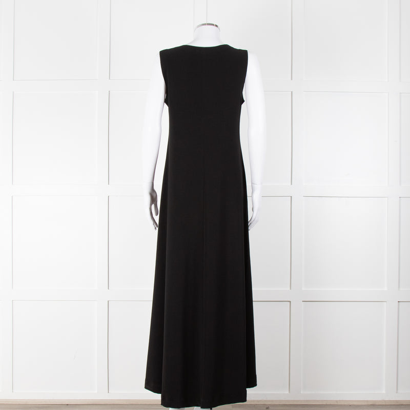Norma Kamali Black Sleeveless Stretch Maxi Dress