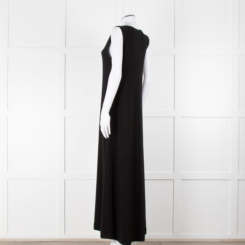 Norma Kamali Black Sleeveless Stretch Maxi Dress