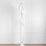 Bella Dahl White Cotton Sleeveless Jumpsuit