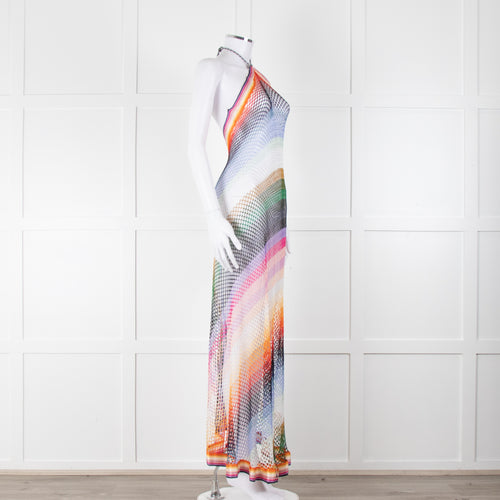 Missoni Multicolour Crochet Tie Halterneck Dress