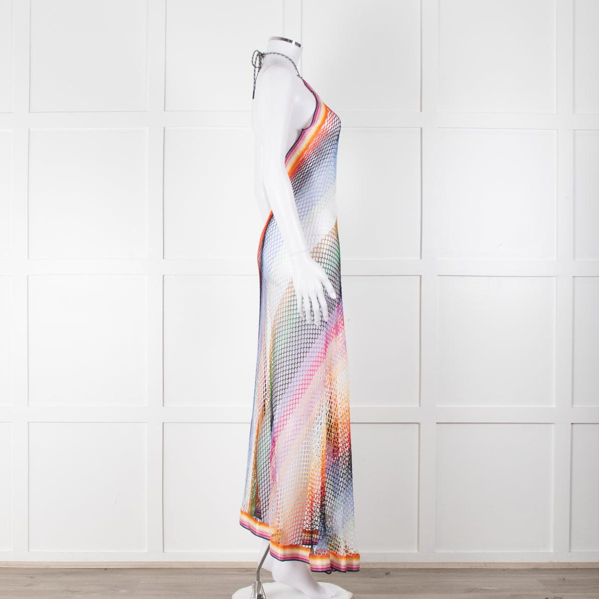 Missoni Multicolour Crochet Tie Halterneck Dress