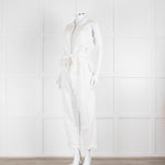 Bella Dahl White Cotton Sleeveless Jumpsuit