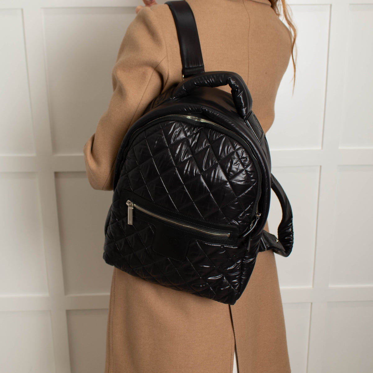 Chanel Black Quilted Coco Cocoon Nylon Backpack