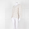 Adolfo Dominguez White and Blue Check Cheesecloth Blouse