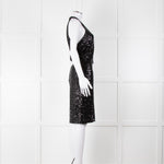 Badgley Mischka Black Sequin Sleeveless Dress
