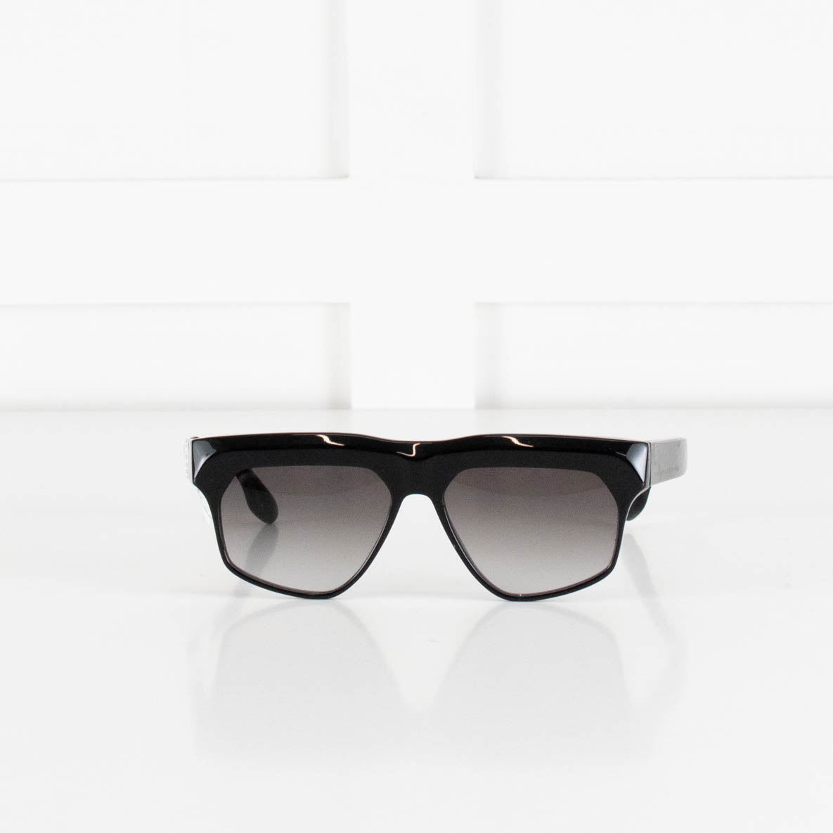 Victoria Beckham Black B Frame Sunglasses with Branded Arm