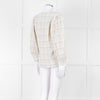Adolfo Dominguez White and Blue Check Cheesecloth Blouse