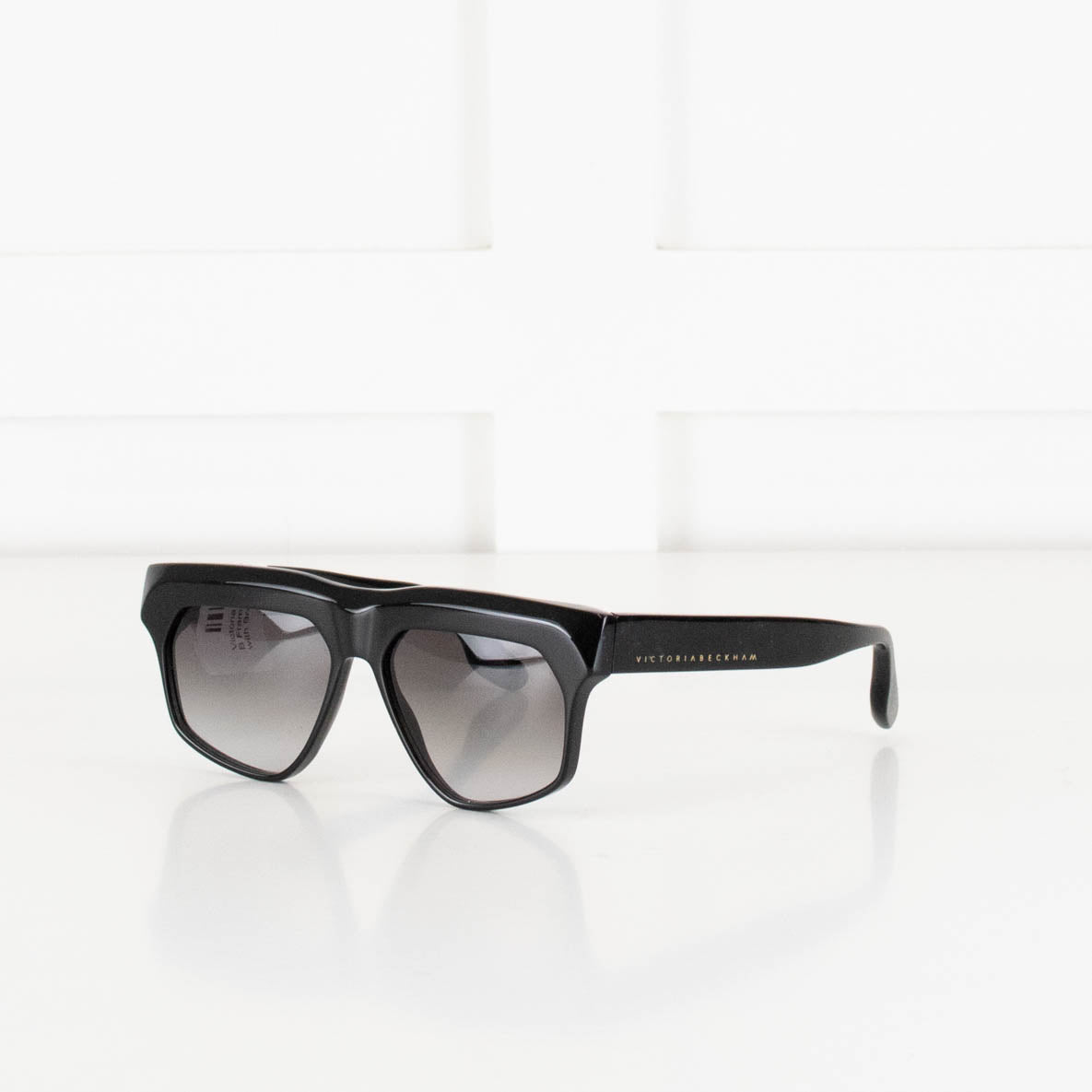 Victoria Beckham Black B Frame Sunglasses with Branded Arm