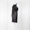 Badgley Mischka Black Sequin Sleeveless Dress