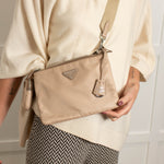 Prada Beige Nylon Re-Edition 2000 Crossbody Bag