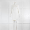 Milly White Crochet Knit Cotton Bodycon Dress