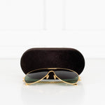 Tom Ford Gold Frame Green Lens Alec Sunglasses