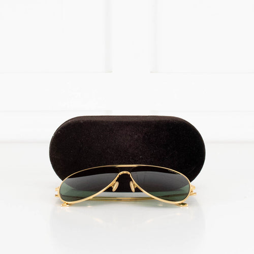 Tom Ford Gold Frame Green Lens Alec Sunglasses