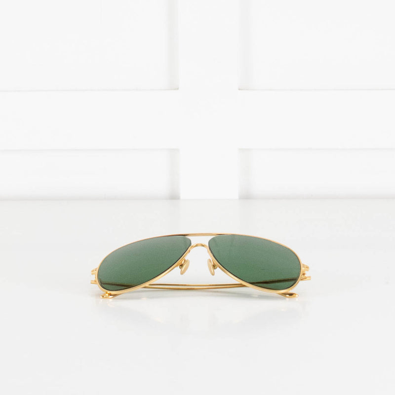 Tom Ford Gold Frame Green Lens Alec Sunglasses