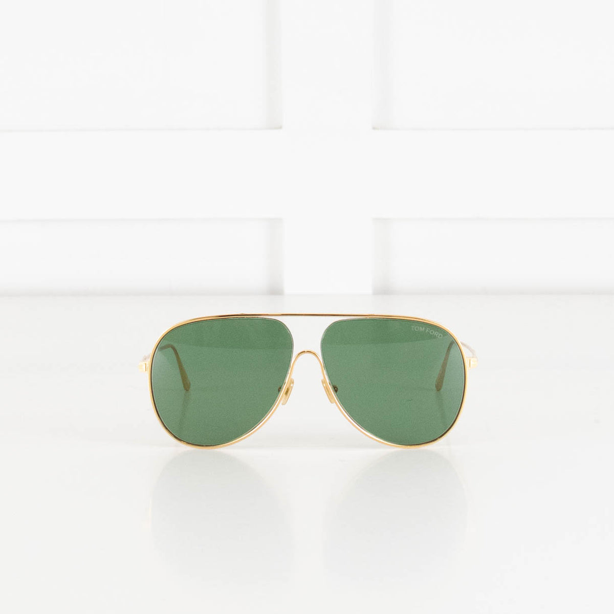 Tom Ford Gold Frame Green Lens Alec Sunglasses